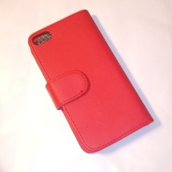 Magnetic IP 5G Wallet Phone Case - Red - Picture 3 of 7